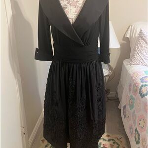 Jessica Howard black with flowers formal dress